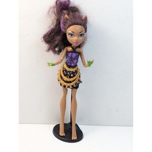 Monster High Clawdeen Wolf Ghouls‎ Rule Doll Purple Hair Gold Black Outfit 2012
